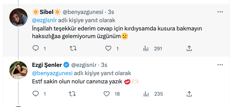 ezgi senler ile twitter kullanicisi arasinda yali capkini ve prim kasma tartismasi